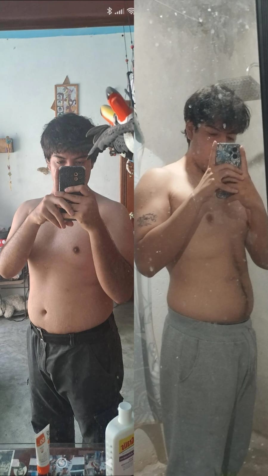 Antes y después de hombre joven: definición