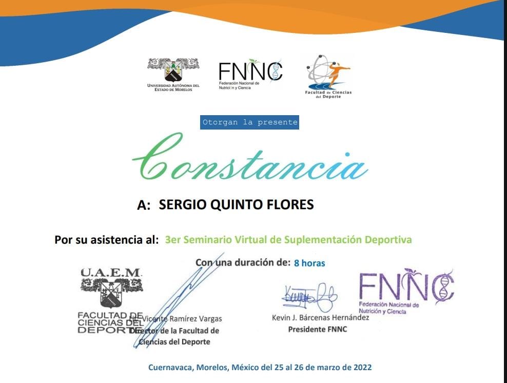 Diploma de Sergio Quinto Flores